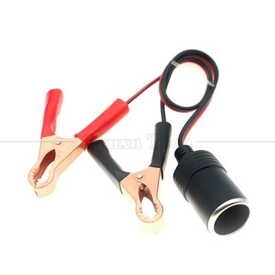 12V μπαταρία Αλιγάτορα Κλιπ Κλιπ για το αυτοκίνητο αναπτήρα τσιγάρων θηλυκό προιόντα προσαρμογή ισχύος καλώδιο