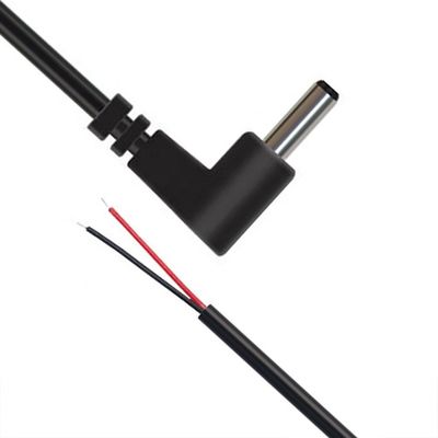 90 μοίρες δεξιά γωνία DC Jack 5.5x2.1mm 5.5x2.5mm 1.35x3.5mm για να ανοίξει το καλώδιο Pigtail