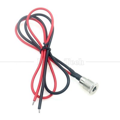 18AWG 10A Μεταλλικό νηματοποιημένο θηλυκό πύργο DC099 5.5x2.1mm 5.5x2.5mm Panel Mount Connector Pigtail DC Power Jack Cable