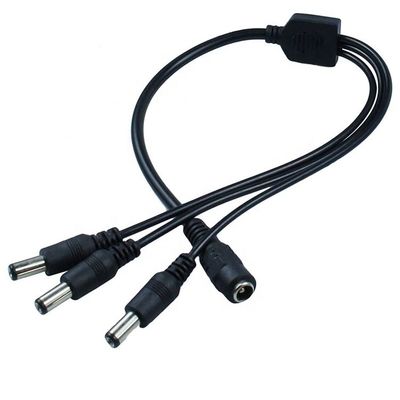 1 εισροή σε 3 έξοδο 1 θηλυκό σε 3 αρσενικό 5.5x2.1 mm DC καλώδιο διαίρεσης τροφοδοσίας για λωρίδα LED CCTV