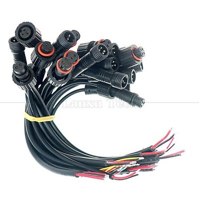 Προσαρμοσμένο IP68 2pin 3 4 5 6 7 8 Pin αρσενικό θηλυκό M12 Συνδέτης Συνέλευση επέκτασης LED Αδιάβροχο καλώδιο
