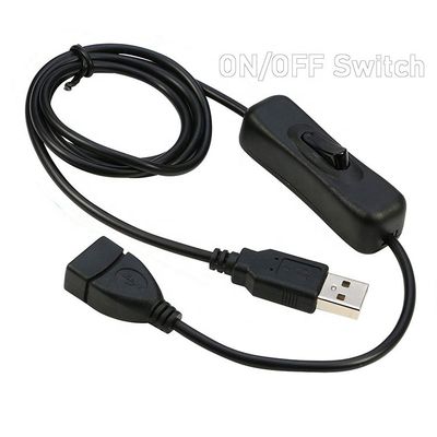 Mlale σε θηλυκή θύρα USB ON OFF διακόπτης καλώδιο ρεύματος για λάμπα φωτός LED φορητό
