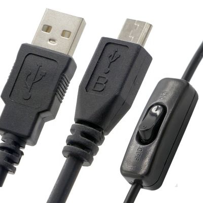 Υψηλής ποιότητας καλώδιο επέκτασης 1M ON OFF Micro B σε USB A με διακόπτη για λαμπτήρα LED
