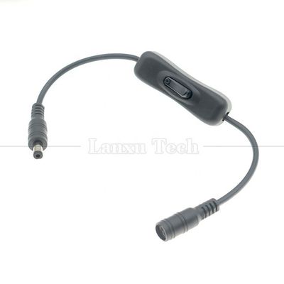 12V 24V αρσενικό προς θηλυκό 5.5x2.1mm DC Jack on off 304 καλώδιο διακόπτη για λαμπτήρα LED