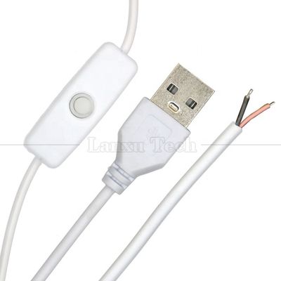 Υψηλής ποιότητας 5V USB για να ανοίξετε καλώδια από κονσέρβα ON OFF 501 Push Switch Button Power Extension Cable for Christmas Led Light Strip Lamp