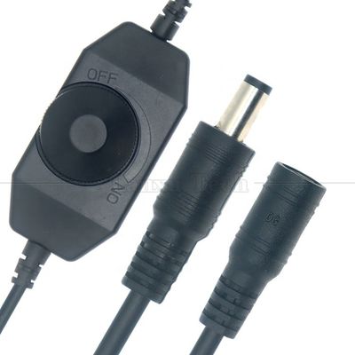 Πιστοποιητικό CE 12V 24V αρσενικό προς θηλυκό DC Power ON OFF Switch Controller LED Dimmer για λαμπτήρα