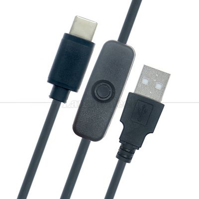 5V USB A αρσενικό προς τύπο C USB Switch Power ON OFF καλώδιο για Raspberry Pi LED Strip