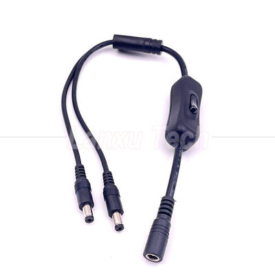 12v Splitter 1 Γυναίκα σε 2 Άνδρας DC Plug 5.5x2.1mm on off Switch Cord Cable για φως λαμπτήρα LED
