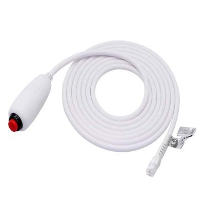 Προσαρμοσμένο RJ11 6Pin 4Core Single Button Hand Grip Καλώδιο κλήσης νοσοκόμας με κλιπ για το σταθμό νοσοκόμας Σταθμός κλήσης νοσοκόμας