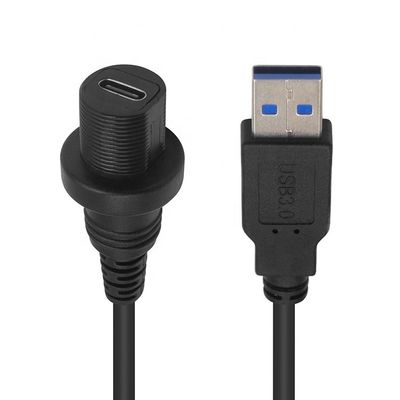 Μίνι USB αρσενικό σε Micro USB θηλυκό αδιάβροχο καλώδιο επέκτασης με πίνακα επιφάνειας επιφάνειας για αυτοκίνητο φορτηγό φορτηγό πλοίο μοτοσυκλέτα υπολογιστή