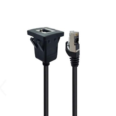 Τετράγωνο Snap-on Head RJ45 Αδιάβροχο καλώδιο επέκτασης με πίνακα επιφάνειας επιφάνειας για αυτοκίνητο φορτηγό φορτηγό πλοίο υπολογιστή μοτοσικλέτας