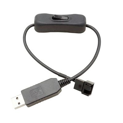 12V Step UP Boost USB σε 3pin 4pin PWM PC ανεμιστήρας ON OFF καλώδιο προσαρμογέα ρεύματος