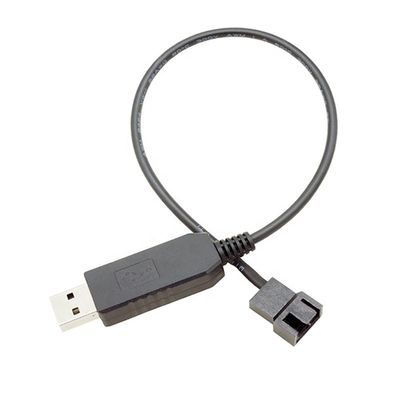 USB 5V έως 12V τάση Step Up 3 Pin και 4 Pin PC Fan Power Adapter καλώδιο