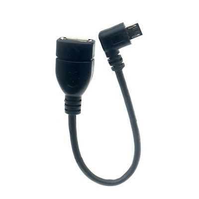 Φορητό σύντομο 90 μοίρες δεξιά γωνία Micro V8 σε USB γυναικεία πρίζα OTG καλώδιο προσαρμογέα για τηλέφωνο φορητό