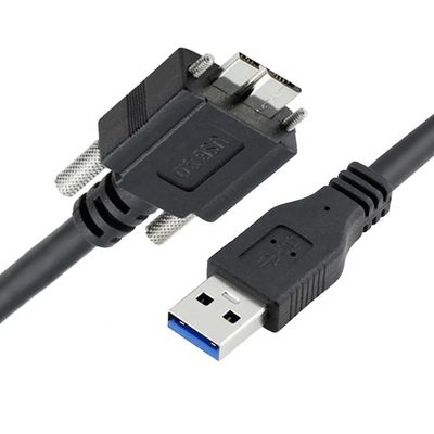 Υπερήλεκτο ταχύτητα δεδομένων 5Gbps Πίνακα κλειδώματος βίδες Mount Micro B 3.0 σε USB 3.0 Α καλώδιο επέκτασης