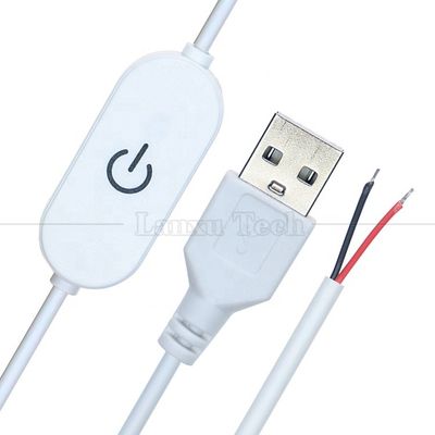 5V 1m on off Switch Controller USB για να ανοίξετε καλώδια End Cable Touch Dimmer για 3w 5w Led Strip Light Lamp