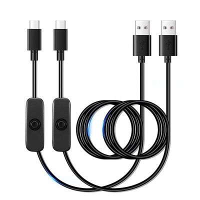1m 5V 3A USB Type C καλώδιο ρεύματος φορτιστή με διακόπτη ON OFF για Raspberry Pi