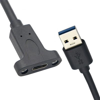 Στροφική κλειδαριά USB 3.0 Άντρας σε USB τύπου C 3.1 Γυναικείο καλώδιο επεκτάσεως USB 3.0