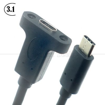 10Gbps 0,3m 1m αρσενικό προς θηλυκό Τύπος C 3.1 Πίνακα τοποθέτηση βίδα κλειδαριά τρύπα USB καλώδιο επέκτασης