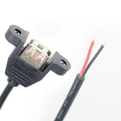 Προσαρμοσμένο πίνακα USB τύπου A θηλυκό για να ανοίξει γυμνό άκρο καλώδια καλώδιο
