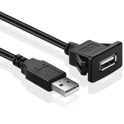 Πίνακα Dashboard Snap Socket αρσενικό προς θηλυκό καλώδιο επέκτασης USB Flush Mount