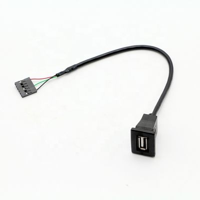 1M 2M 3M Snap στο USB Socket Panel Mount Cable με 6 καλώδια Τερματικό Dupont