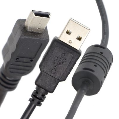 1.5m USB A προς Mini B 5PIN USB 2.0 Δικτυακό καλώδιο φόρτισης δεδομένων OTG με φερρίτη