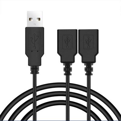 Προσαρμοσμένο OEM 2m 1 αρσενικό προς 2 θηλυκό Y USB καλώδιο διαίρεσης για φόρτιση