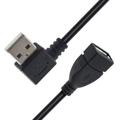 0.3M 1M 2M 3M 90 μοίρες δεξιά αριστερή γωνία αρσενικό προς θηλυκό καλώδιο επέκτασης USB 2.0 τύπου Α