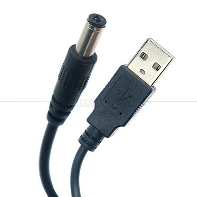 1M 2A 5V USB σε DC 5.5x2.1mm Barrel Jack Power Charger Cable για φως Led Φώτα Φωνάκτης Φαν Tablet Camera Router TV Box