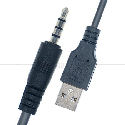 1M USB σε 3,5mm 4 πόλους DC Audio Jack Extension Cable για ηχεία αυτοκινήτου