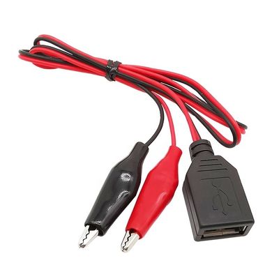 Κροκόδειλος Κραμπς Αλιγάτορα Κλιπ στο USB Ένα θηλυκό καλώδιο προσαρμοστή καλωδίου δοκιμής