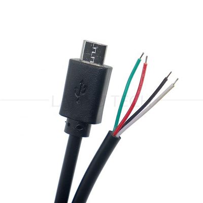 OEM Custom Micro B V8 5 Pin USB αρσενικό για να ανοίξει Pigtail γυμνά καλώδια καλώδιο