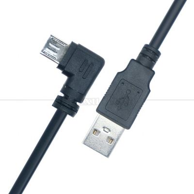 Προσαρμογή 1m 2m 3m 90 μοίρες δεξιά γωνία Micro B V8 σύνδεσμος με καλώδιο φόρτισης δεδομένων επέκτασης USB