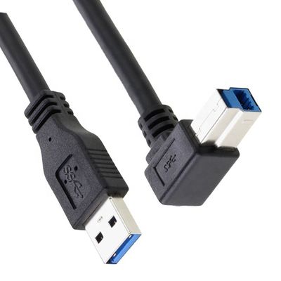 Υψηλής ταχύτητας καλώδιο εκτυπωτή τύπου 5Gbps 90 μοίρες δεξιά γωνία USB 3.0 A αρσενικό προς USB B