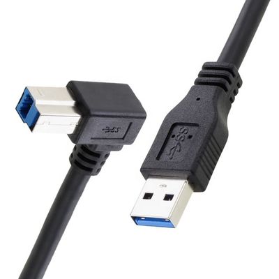 Υψηλής ταχύτητας 5Gbps 90 μοίρες δεξιά γωνία USB 3.0 A αρσενικό προς USB B τύπου καλώδιο για εκτυπωτή Epson HP