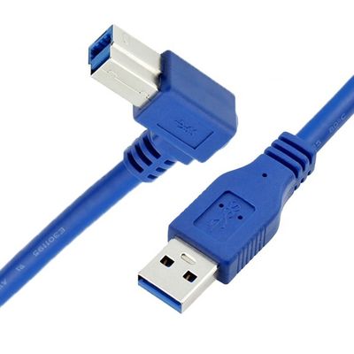 Υψηλής ταχύτητας 5Gbps 90 μοίρες δεξιά γωνία USB 3.0 A αρσενικό προς τύπο B καλώδιο εκτυπωτή για την Epson HP