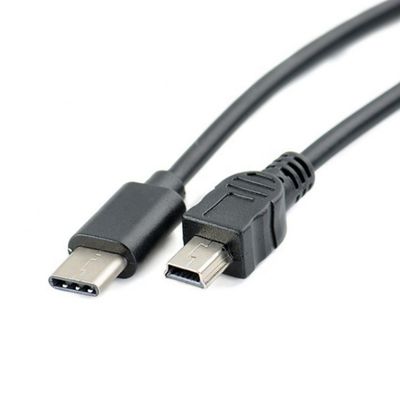 Δικτυακή συσκευή φόρτισης δεδομένων USB τύπου C σε Mini B 5 Pin USB OTG καλώδιο για κάμερα