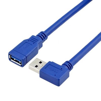 Υψηλής ταχύτητας 5Gbps 90 μοίρες δεξιά γωνία USB 3.0 τύπου A Άντρας σε θηλυκό USB 3.0 καλώδιο επέκτασης