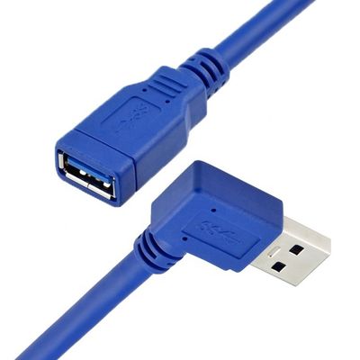Υψηλή ταχύτητα 5Gbps 1m 90 βαθμούς δεξιά γωνία USB 3.0 τύπου A Άντρας σε θηλυκό USB 3.0 καλώδιο επέκτασης