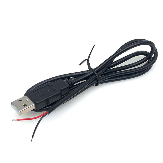 5V USB για να ανοίξετε απογυμνωμένα καλαμποκασμένα γυμνά καλώδια Τελικό καλώδιο φορτιστή ηλεκτρικής ενέργειας Pigtail για λαμπτήρα LED Strip Light 6