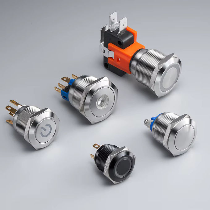 12mm 16mm 19mm 22mm 25mm 28mm 30mm 40mm Πίεσε το κουμπί διακόπτη Κλειδώνοντας στιγμιαίο φωτισμένο αδιάβροχο κουμπί διακόπτη 3